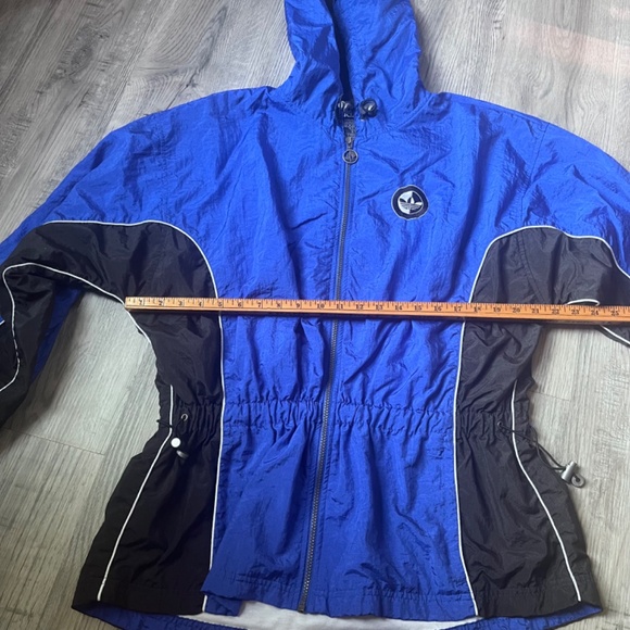 Rare Vintage 80s‎ Adidas Jacket Windbreaker Running Three Stripe Blue Adult XL - Picture 9 of 9